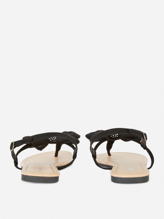 Wide Fit Chiffon Bow Sandals - Image 3