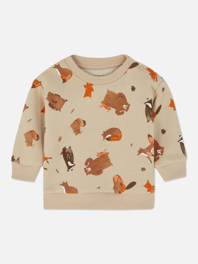 Woodland Animal Crew Sweatshirt - Image 3