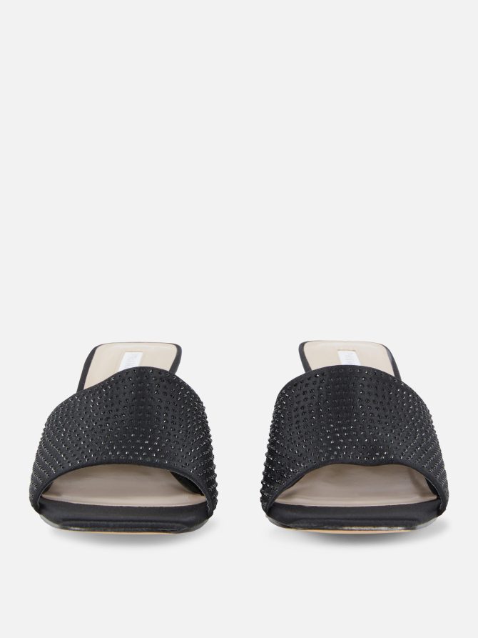 Rhinestone Embellished Mule Heels - Image 2