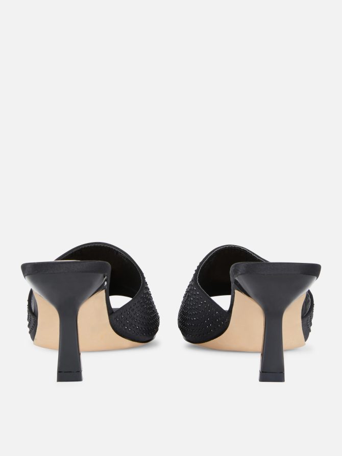 Rhinestone Embellished Mule Heels - Image 3