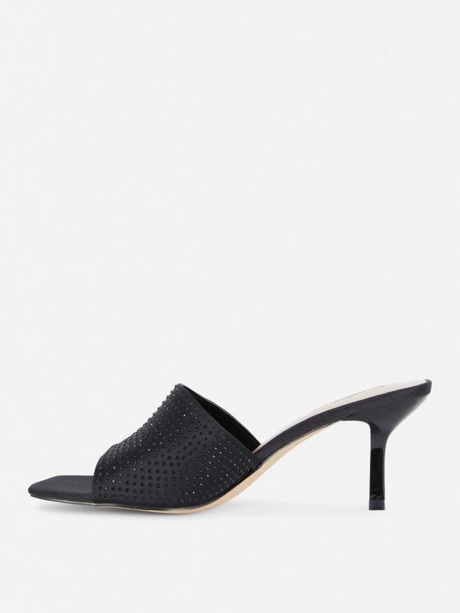 Rhinestone Embellished Mule Heels - Image 4