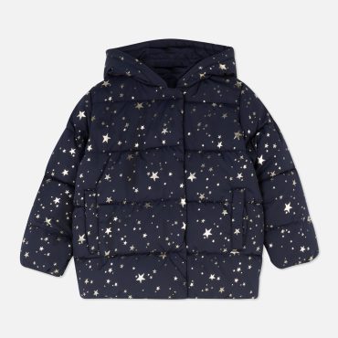 Star Print Puffer Coat