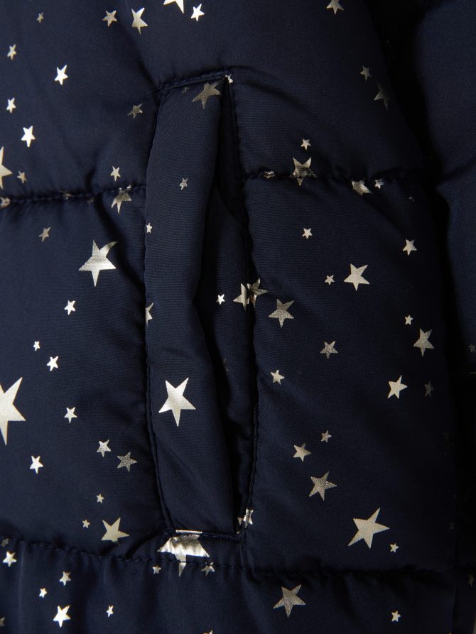 Star Print Puffer Coat - Image 3