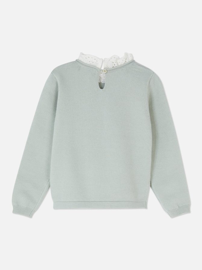 Ruffled Broderie Collar Jumper - Image 4