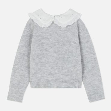 Woven Collar Detail Jumper