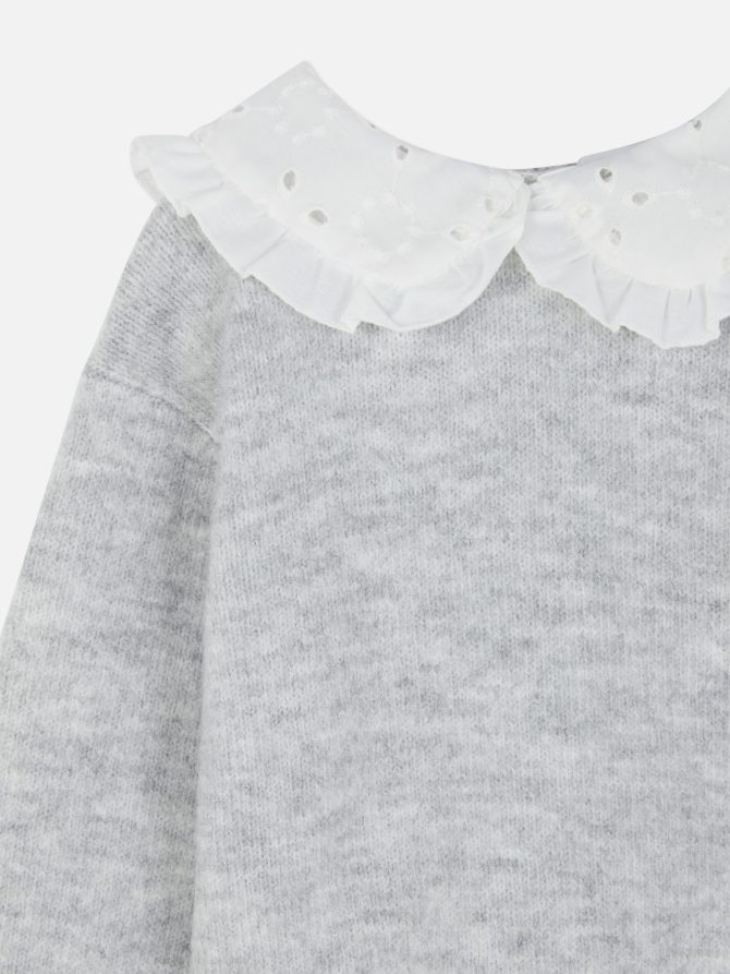 Woven Collar Detail Jumper - Image 3