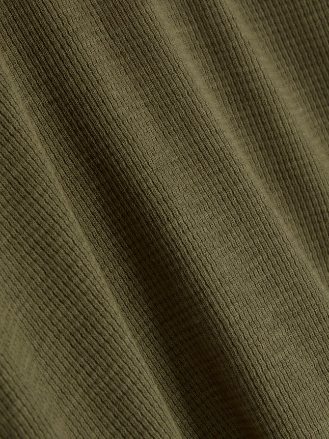 Waffle Texture Long Sleeve T-Shirt - Image 3