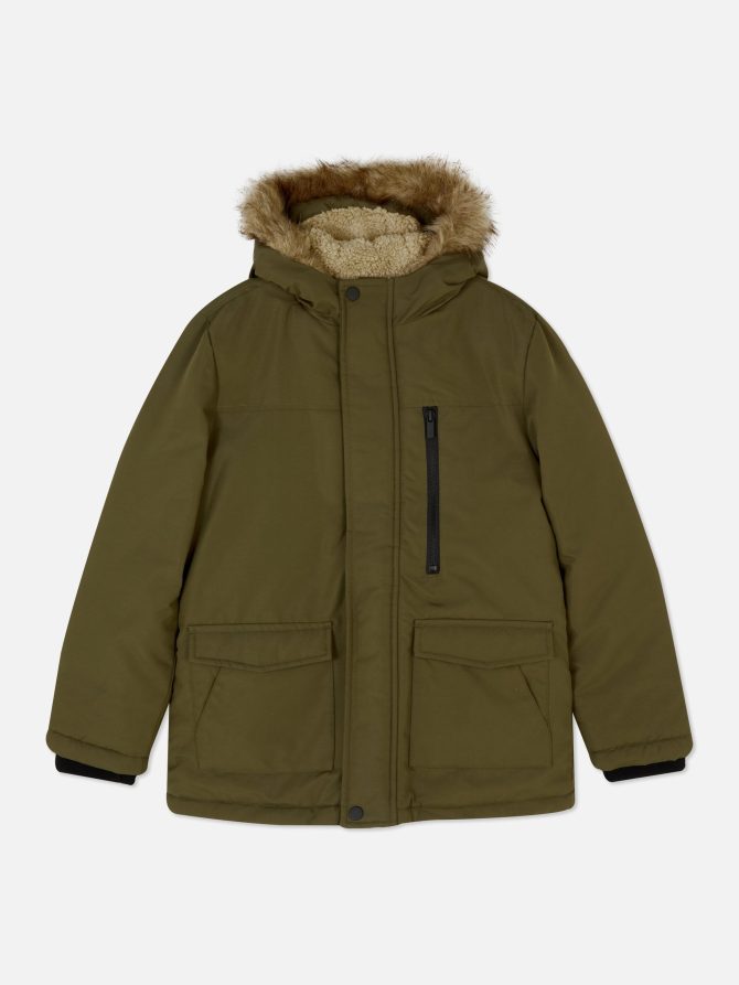 Faux Fur Hooded Parka - Image 3