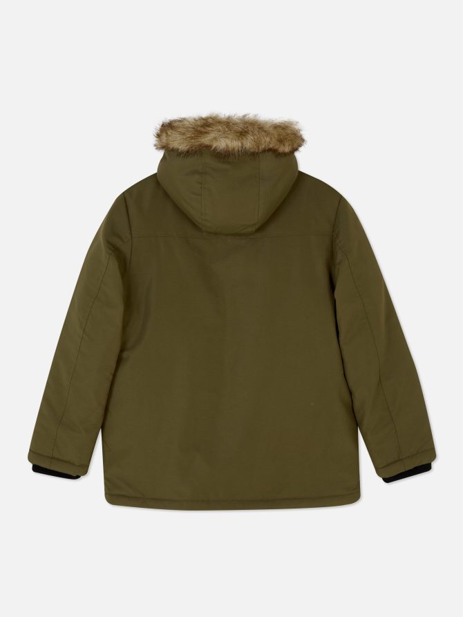 Faux Fur Hooded Parka - Image 4
