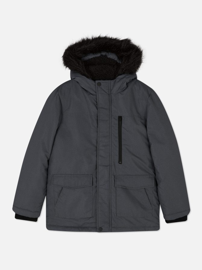 Faux Fur Hooded Parka