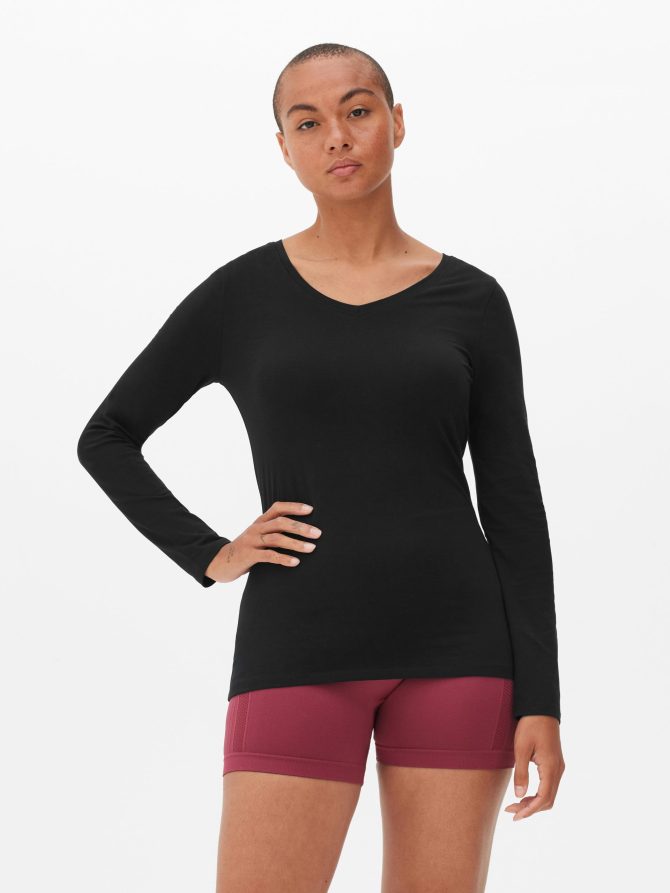 V-Neck Long Sleeve Top - Image 2