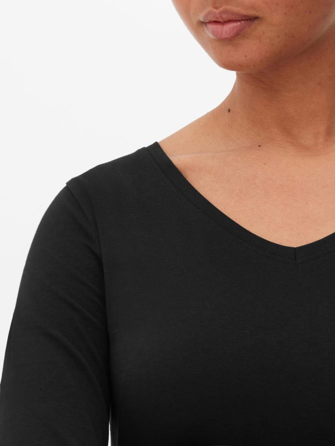 V-Neck Long Sleeve Top - Image 3