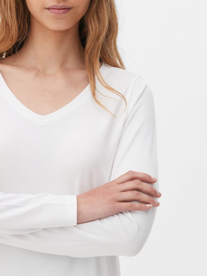 V-Neck Long Sleeve Top - Image 3