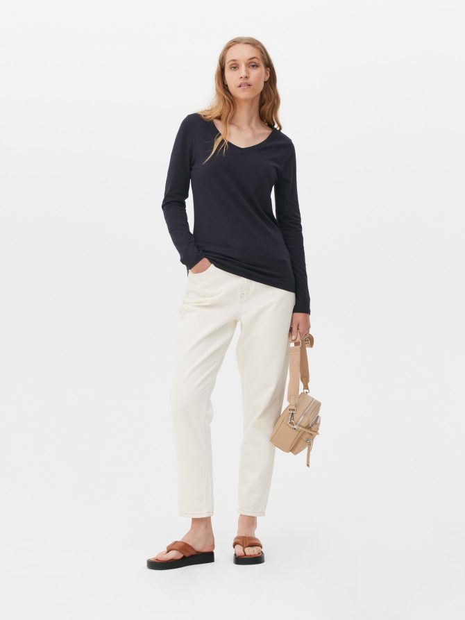 V-Neck Long Sleeve Top