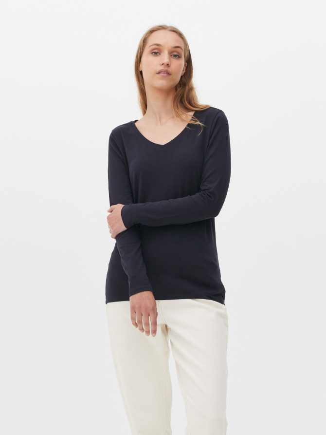 V-Neck Long Sleeve Top - Image 2