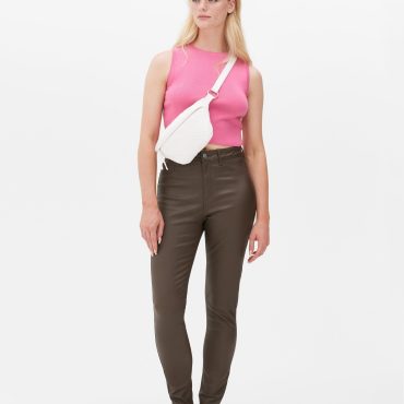 High Waist Coated Skinny Jeans