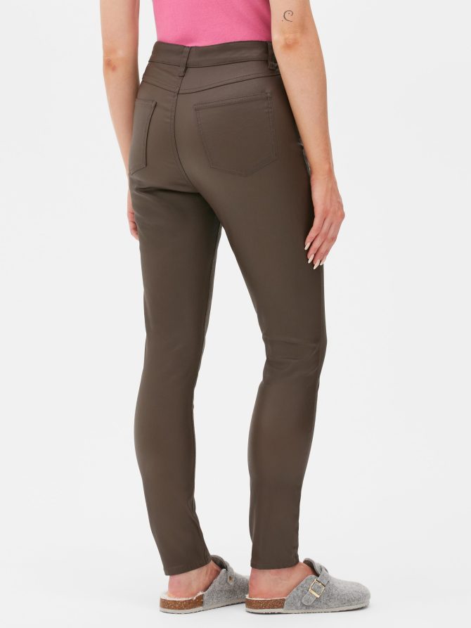 High Waist Coated Skinny Jeans - Image 4