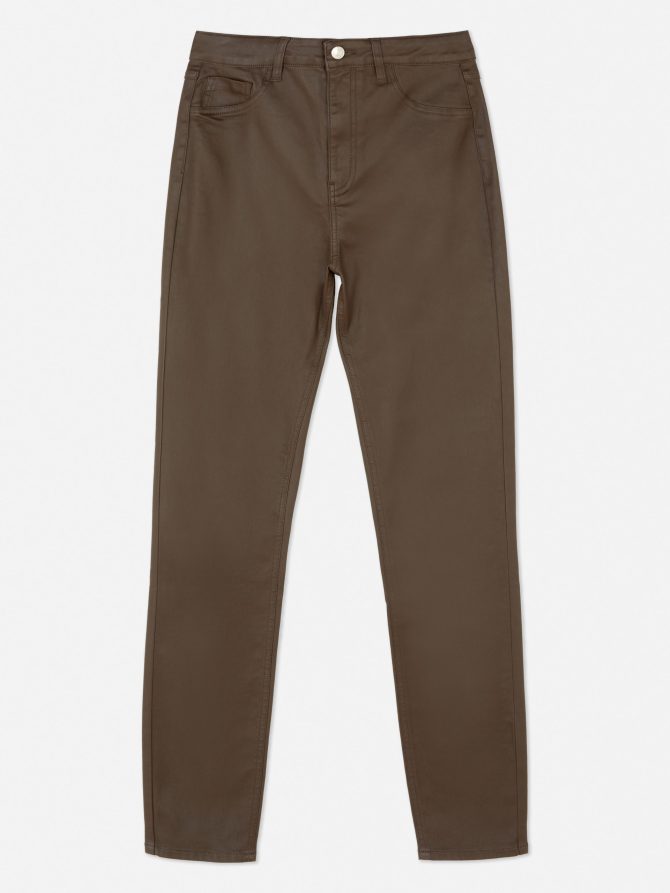 High Waist Coated Skinny Jeans - Image 5