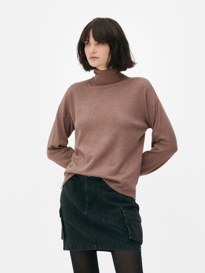 Fine Knit Roll Neck Sweater - Image 2