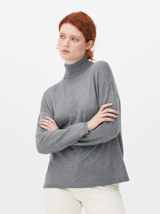 Fine Knit Roll Neck Sweater - Image 2