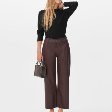 Ribbed High Neck Top