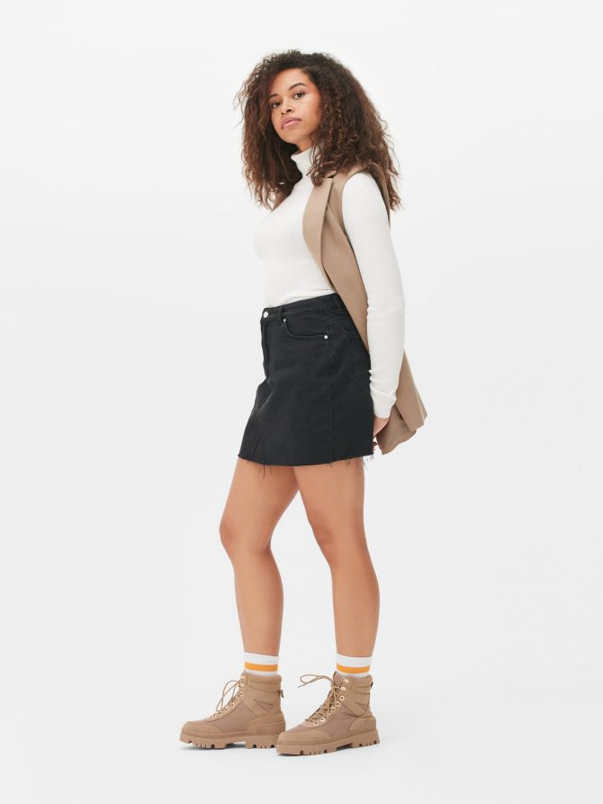 Ribbed Roll Neck Sweater
