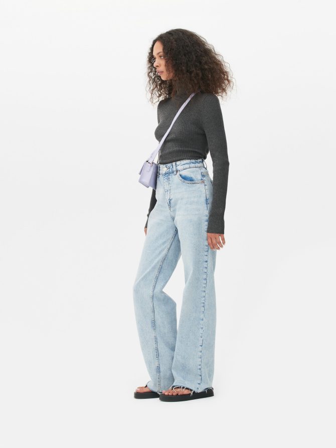 Ribbed Roll Neck Sweater