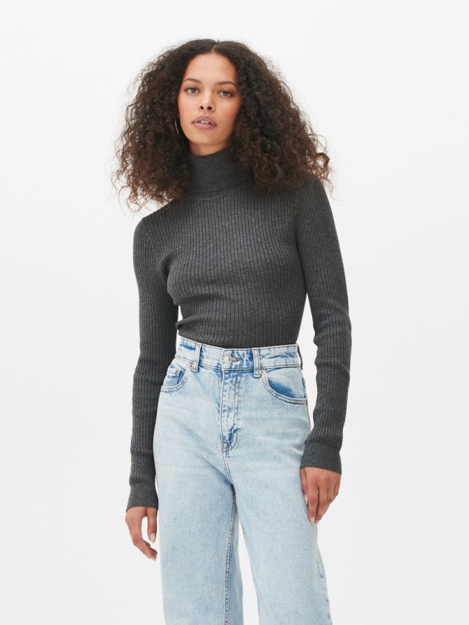Ribbed Roll Neck Sweater - Image 2