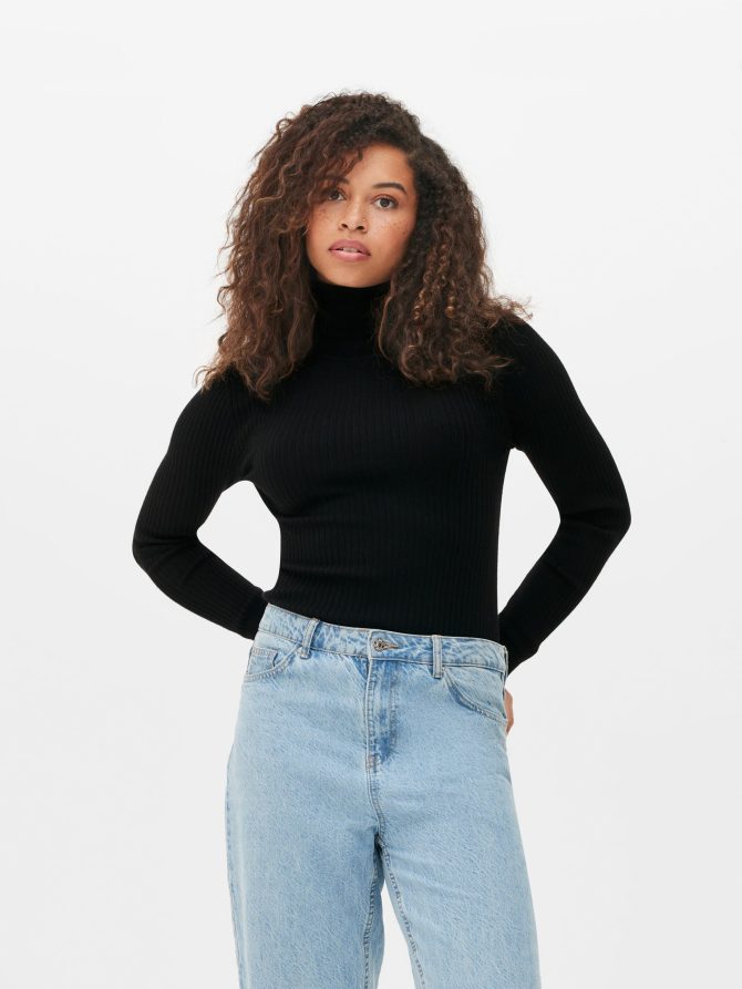 Ribbed Roll Neck Sweater - Image 2