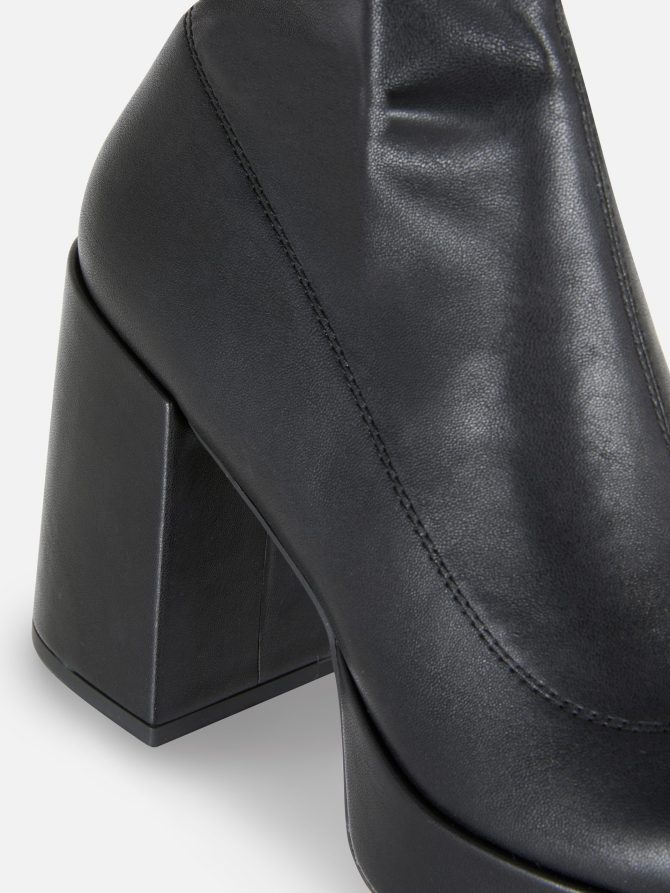 Faux Leather Platform Ankle Boots - Image 5
