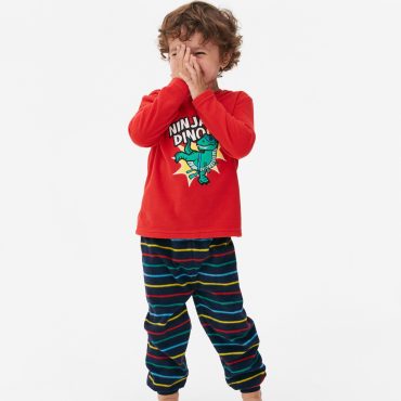 Ninja Dinosaur Fleece Pajamas