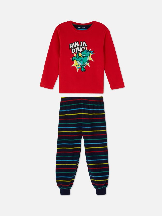 Ninja Dinosaur Fleece Pajamas - Image 3