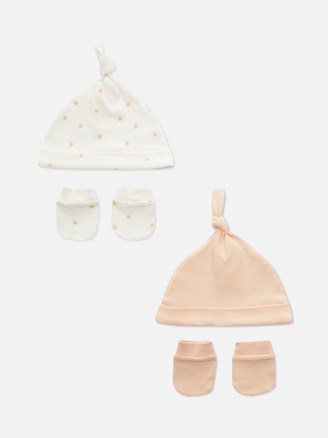 Patterned Hat and Mittens Set - Image 2