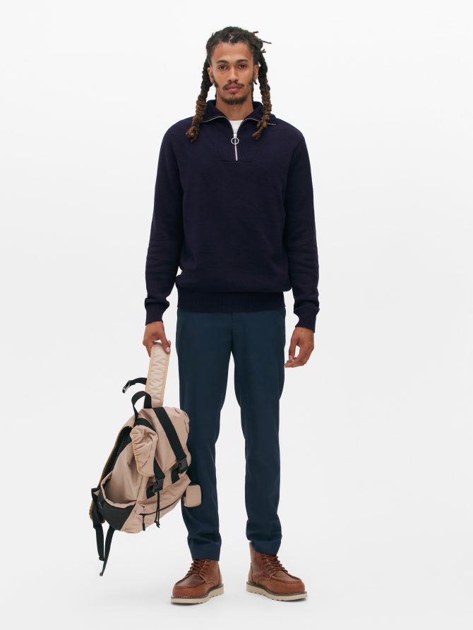 Half Zip Funnel Neck Sweater
