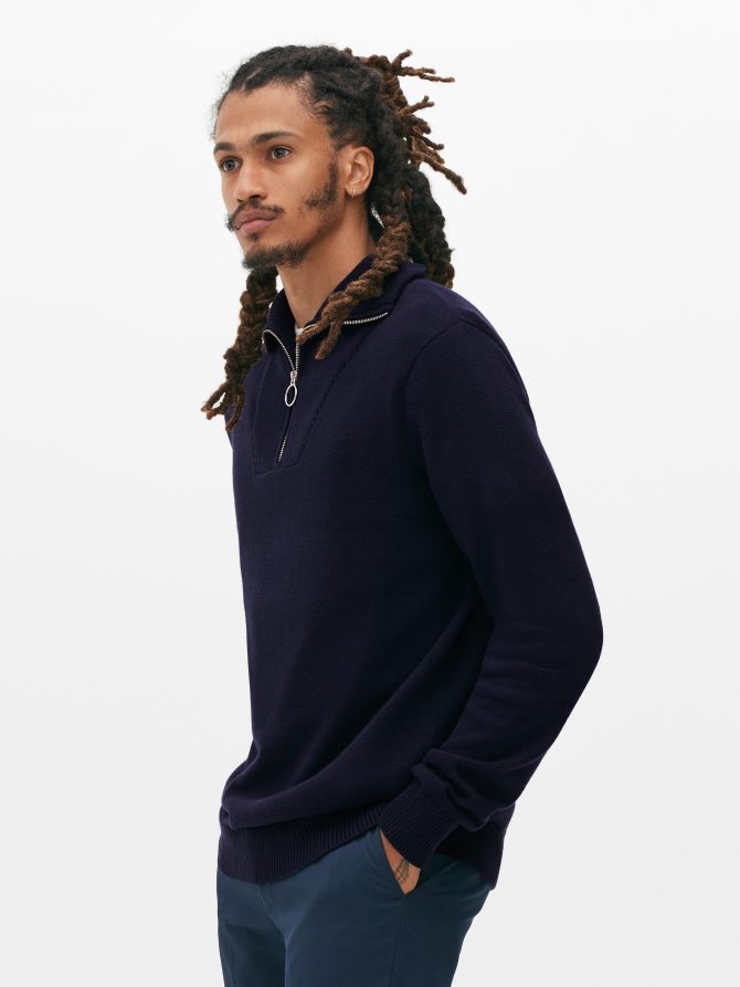 Half Zip Funnel Neck Sweater - Image 2