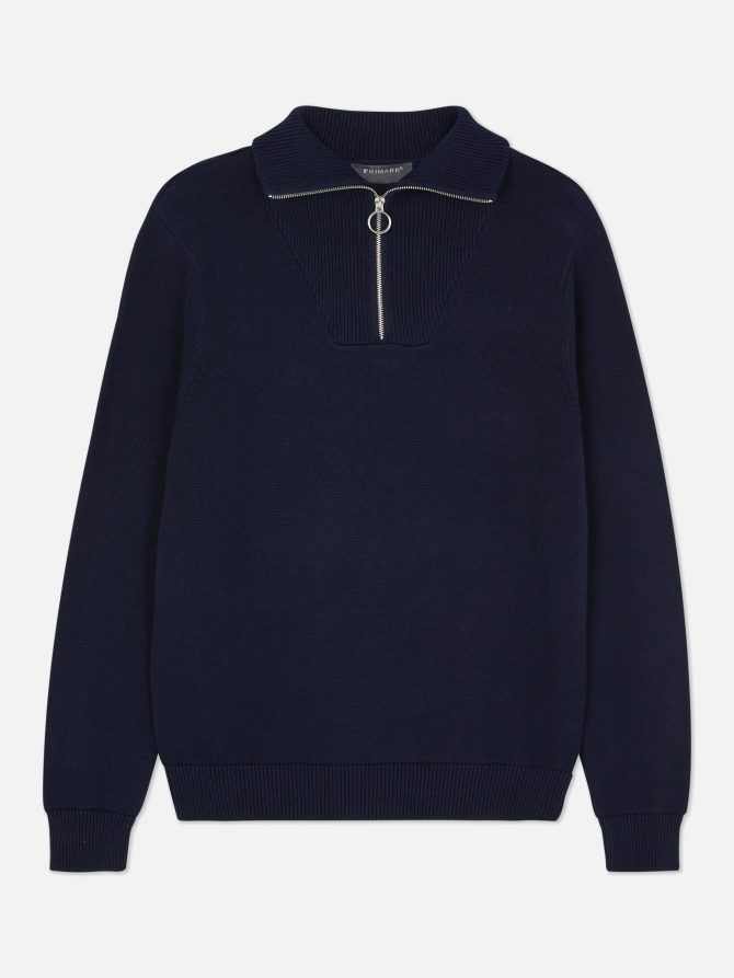 Half Zip Funnel Neck Sweater - Image 5