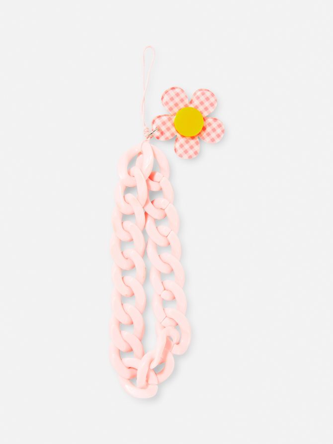 Chunky Chain Flower Phone Charm