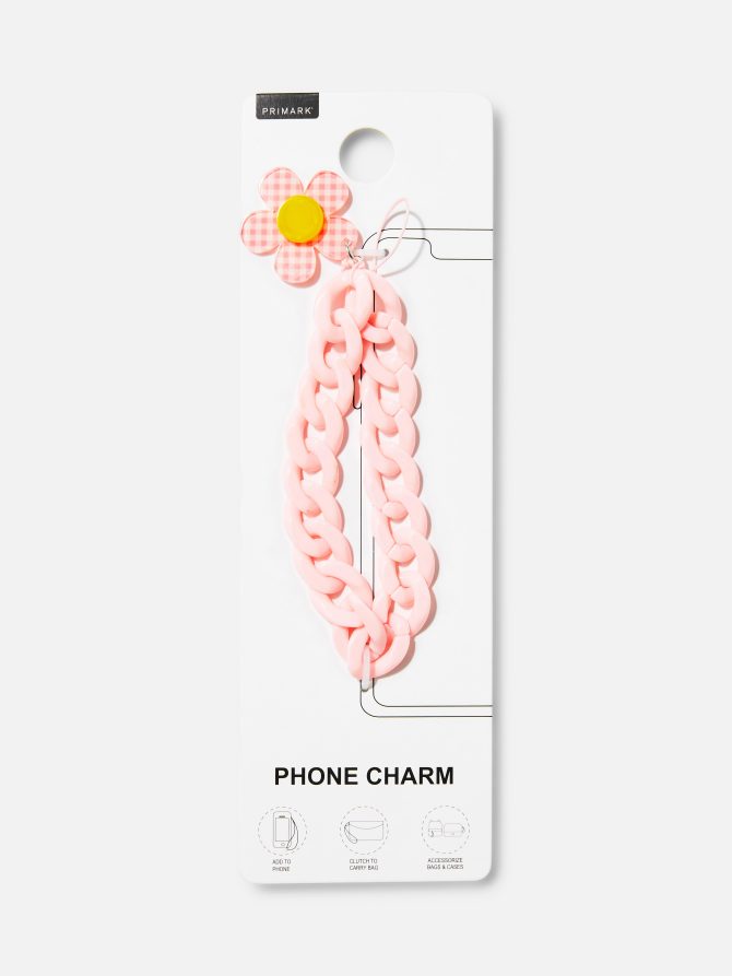 Chunky Chain Flower Phone Charm - Image 3