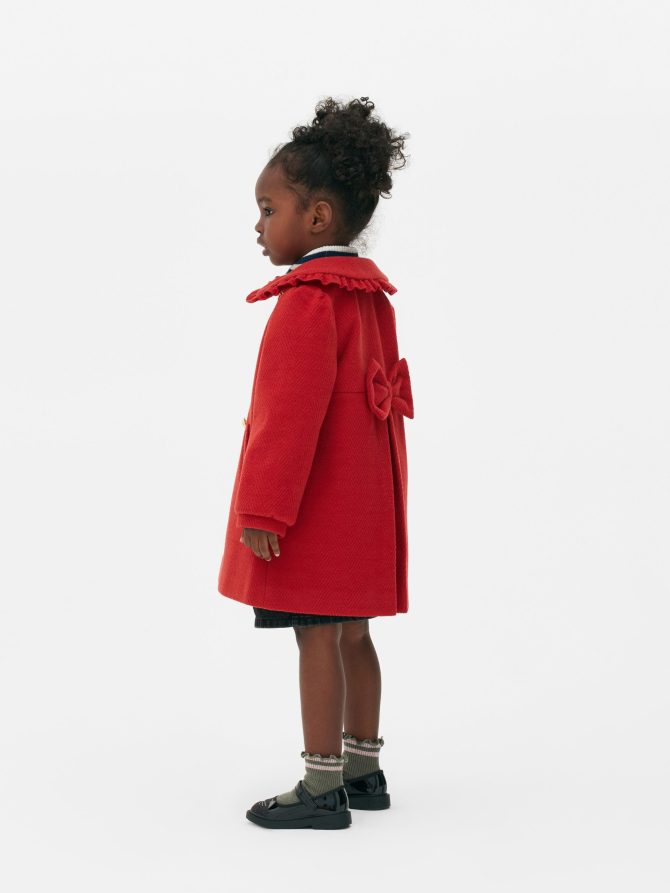 Ruffle Collar Button-Up Coat - Image 2
