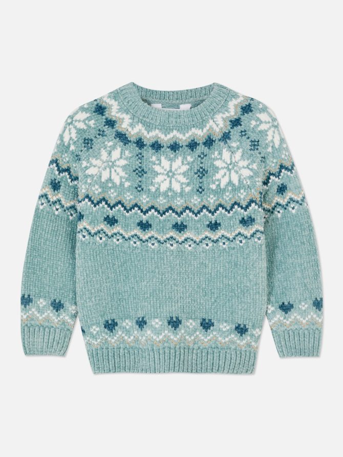 Chenille Fair Isle Sweater - Image 3