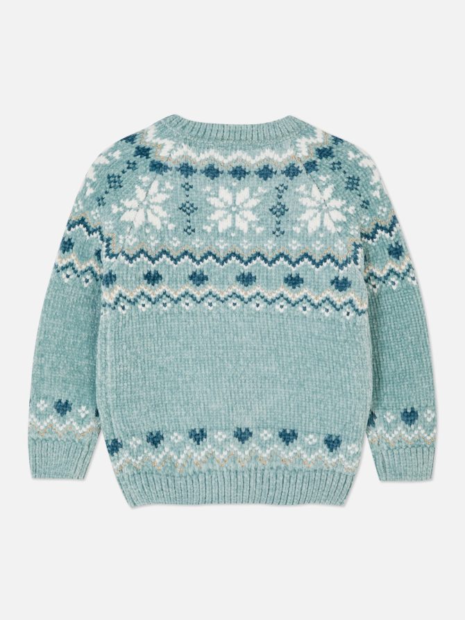 Chenille Fair Isle Sweater - Image 4