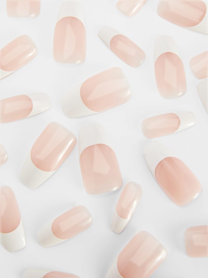 PS Glossy French Jewel Faux Nails - Image 2