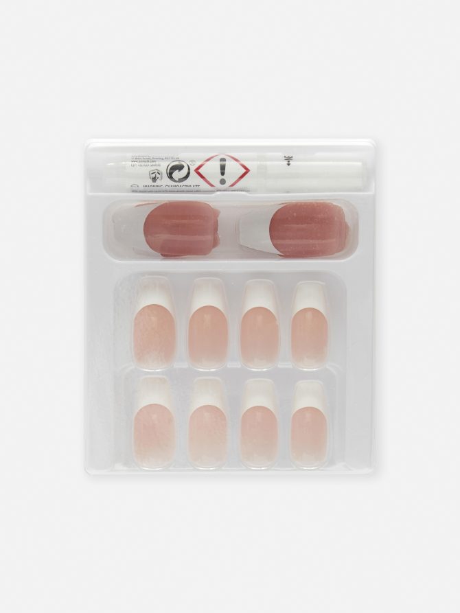 PS Glossy French Jewel Faux Nails - Image 3