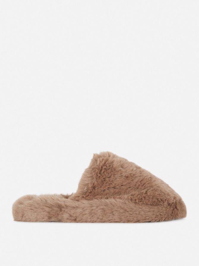 Faux Fur Mule Slippers