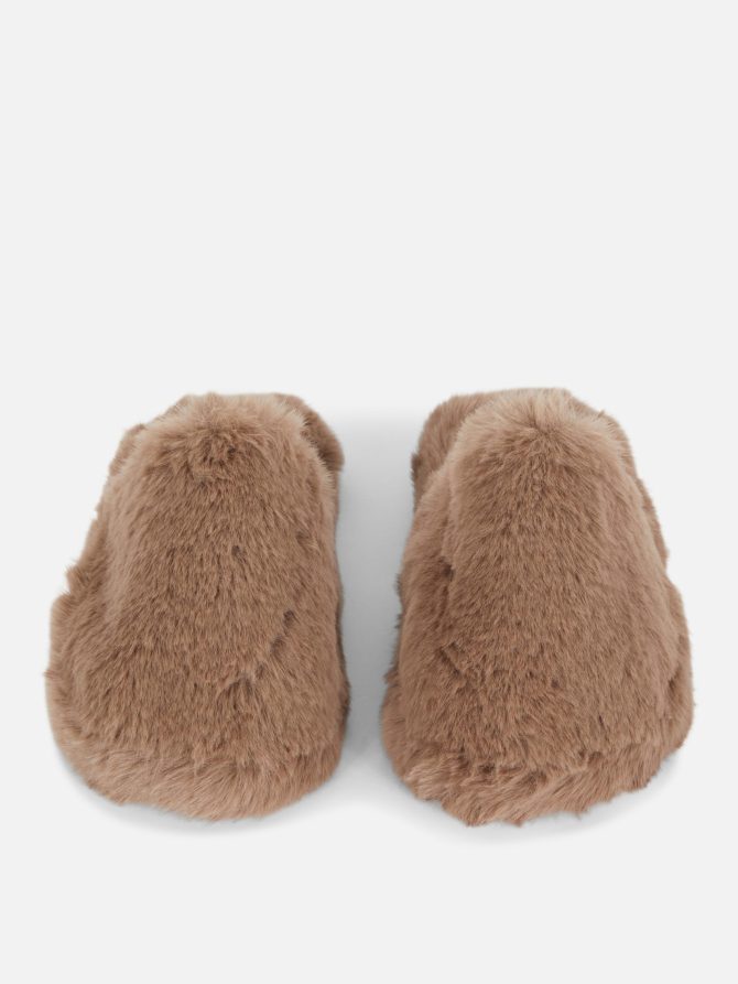 Faux Fur Mule Slippers - Image 2