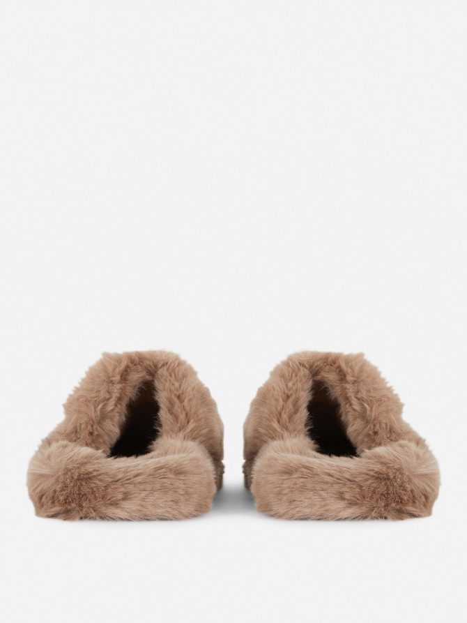 Faux Fur Mule Slippers - Image 3
