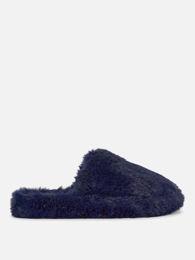Faux Fur Mule Slippers