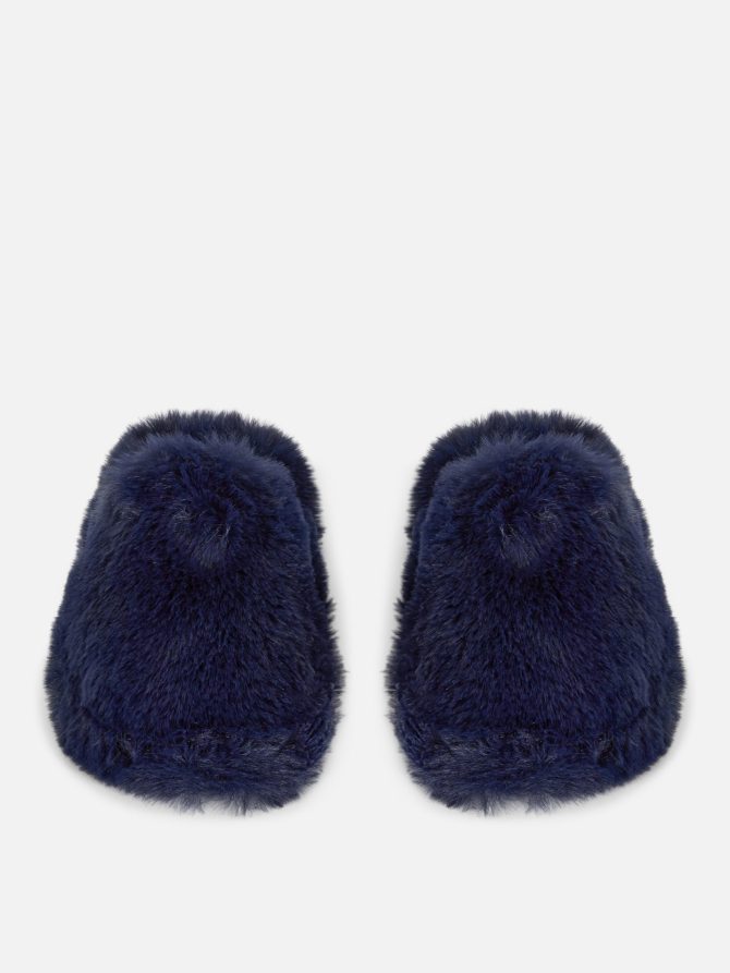 Faux Fur Mule Slippers - Image 2