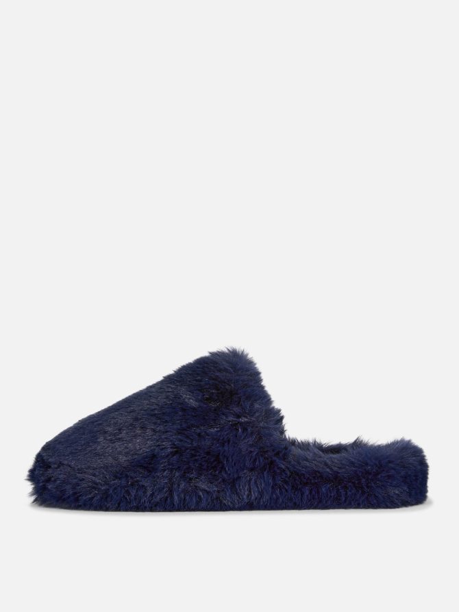 Faux Fur Mule Slippers - Image 4