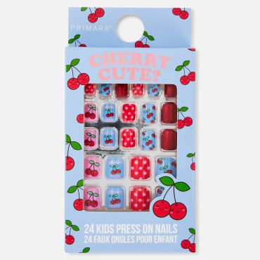 Kids' Cherry Graphic Press On Nails